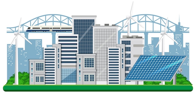 L'énergie verte générée par l'éolienne et le panneau solaire