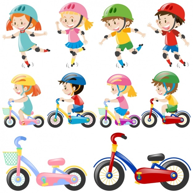 Vecteur gratuit enfants jouant designs