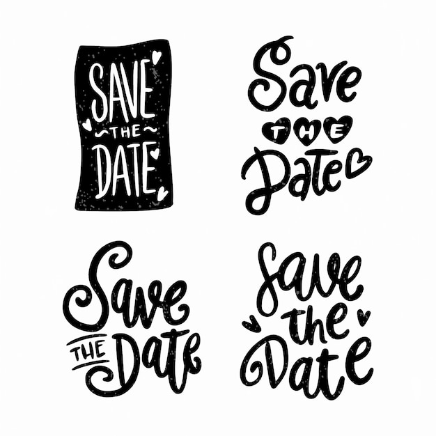Enregistrer l'ensemble de calligraphie de date