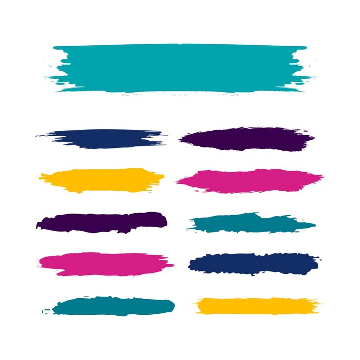 Vecteur gratuit ensemble aquarelle colorée