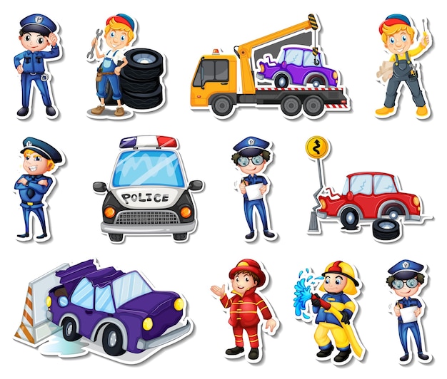 Policier en voiture illustration libre de droit sur