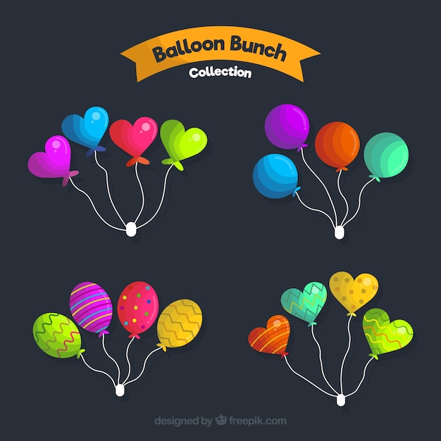 Vecteur gratuit ensemble de ballons colorés