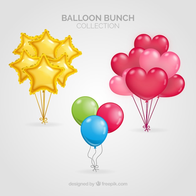 Vecteur gratuit ensemble de ballons colorés