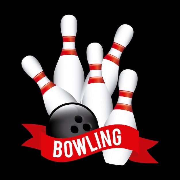 Vecteur gratuit ensemble de bowling