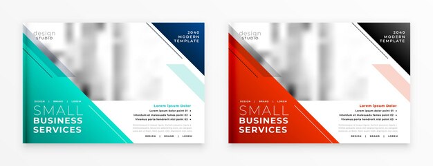 ensemble de brochures professionnelles d'entreprise pour la présentation