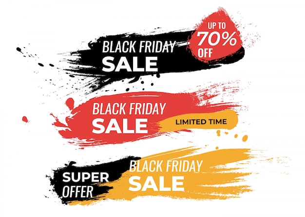 Ensemble de bugdes pour Black Friday peint