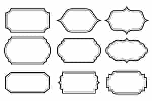 Vecteur gratuit ensemble de cadres d'époque