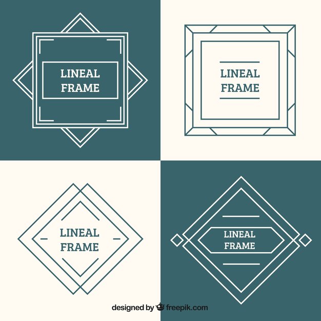 Ensemble de cadres linéaires avec des formes