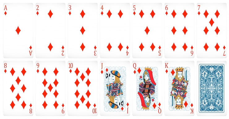 Vecteur gratuit ensemble de cartes de poker avec design de dos