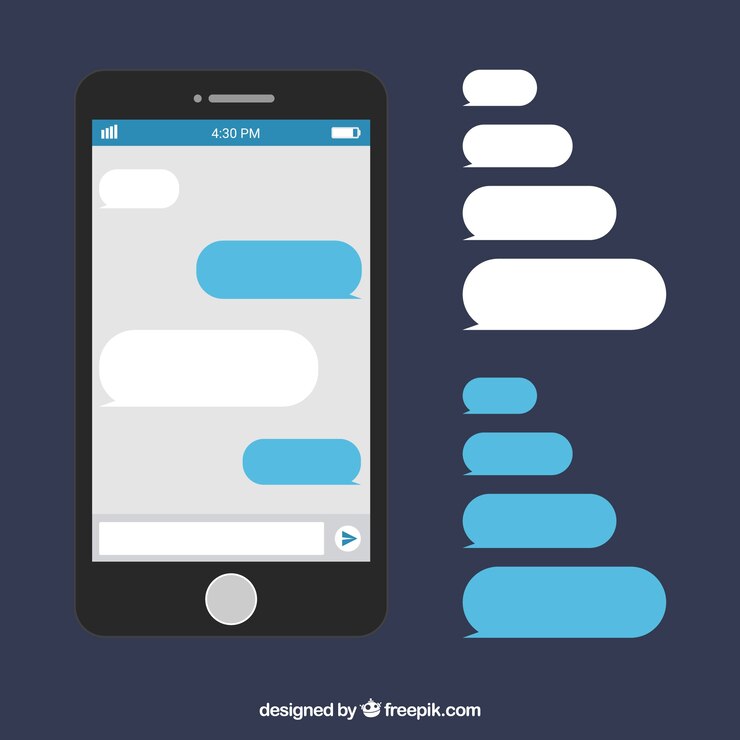 Vecteur gratuit ensemble de chat différentes bulles pour l&#39;application de messagerie