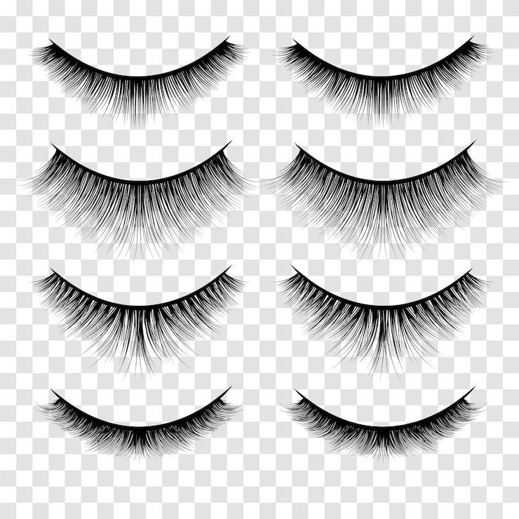 Vecteur gratuit ensemble de cils illustration