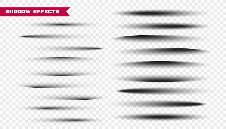 Vecteur gratuit ensemble de collection d'ombres en papier réalistes