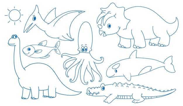 Ensemble de conception de croquis Doodle