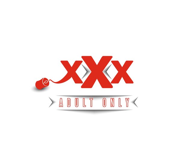 Ensemble de conception de modèles de logo XXX pour adultes