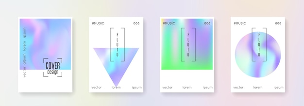 Ensemble De Couverture Holographique Arrière-plans Abstraits