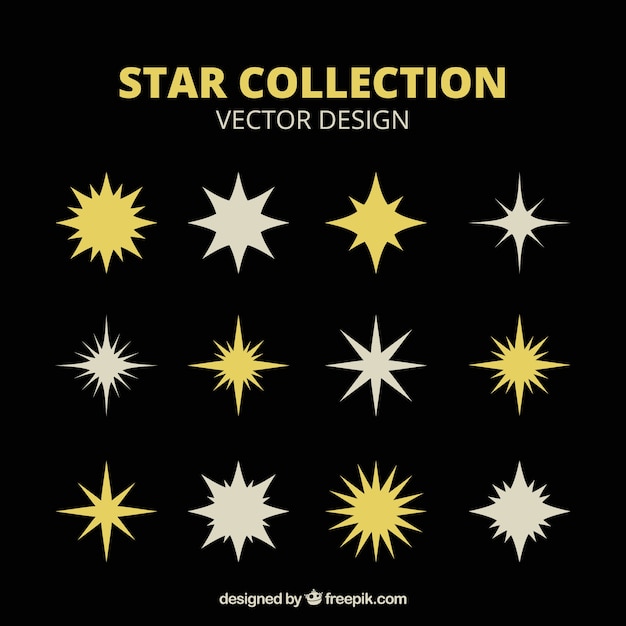 Vecteur gratuit ensemble de décoration étoiles