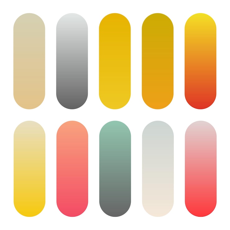Vecteur gratuit ensemble de dégradés colorés vibrants
