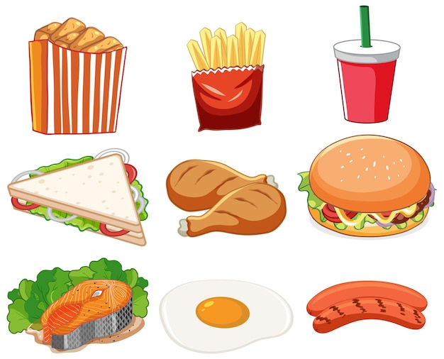 Vecteurs et illustrations de Nourriture americaine en téléchargement  gratuit