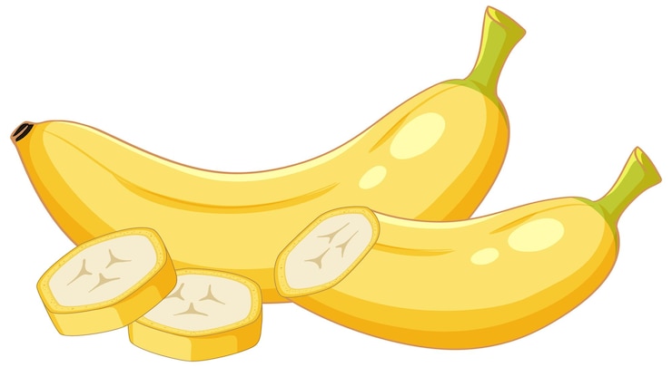 Vecteur gratuit ensemble de dessin animé de banane