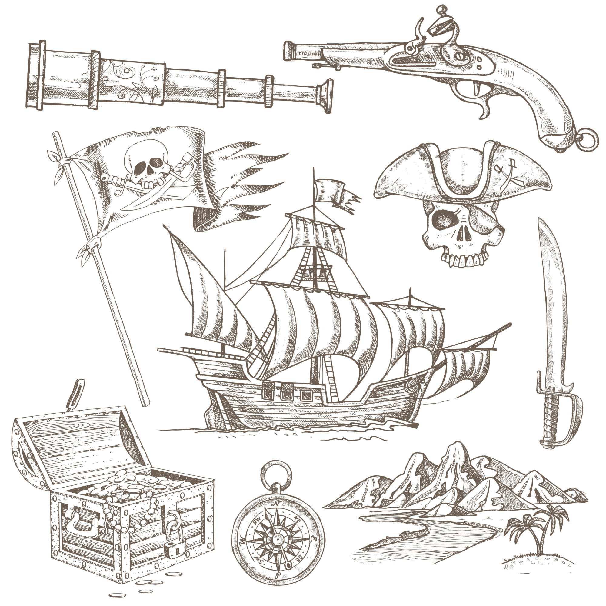 Dessin Bateau Pirate Des Caraïbes Images de Galion – Téléchargement gratuit sur Freepik