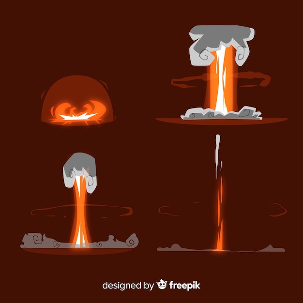 Ensemble d&#39;effets d&#39;explosion de bombe