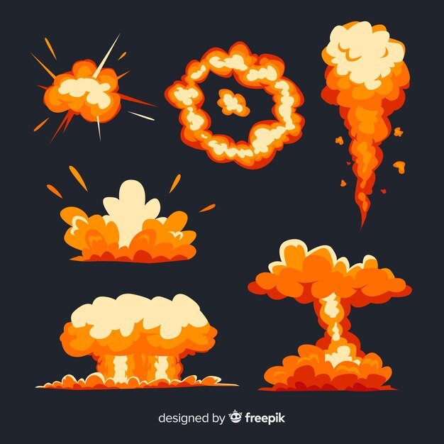 Ensemble d&#39;effets d&#39;explosion de bombe