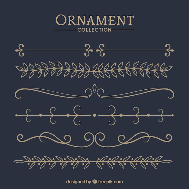 Ensemble élégant D'ornements Vintage