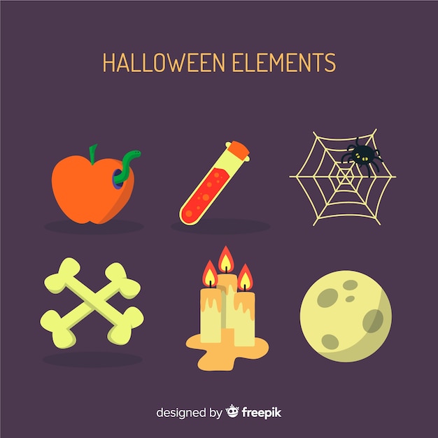 Ensemble d&#39;éléments d&#39;halloween
