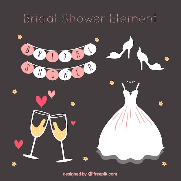 Ensemble d'éléments de mariage