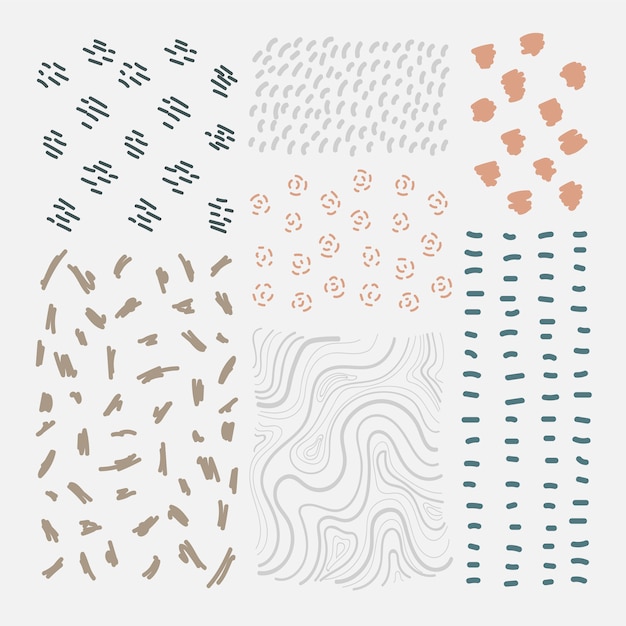 Ensemble D'éléments Vectoriels Dessinés à La Main Design Motifs