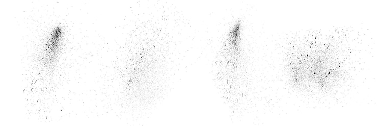 Vecteur gratuit ensemble d'encre grunge éclaboussures noires