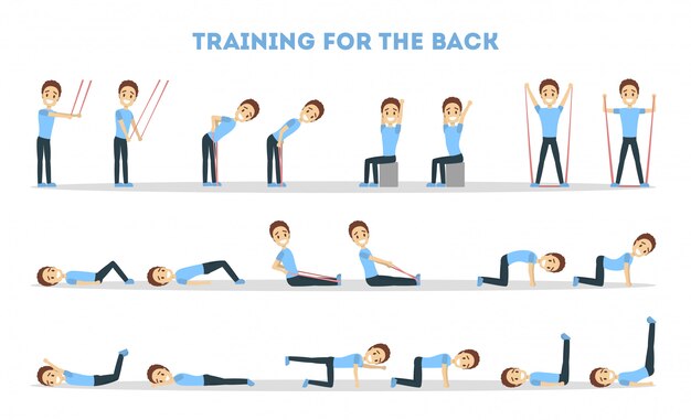 Exercice De Sport A La Maison Femme Faisant De L Entrainement A L Interieur Yoga Et Fitness Mode De Vie Sain Illustration Vecteur Premium