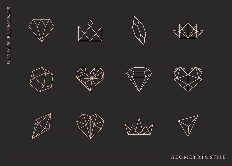 Vecteur gratuit ensemble de formes géométriques