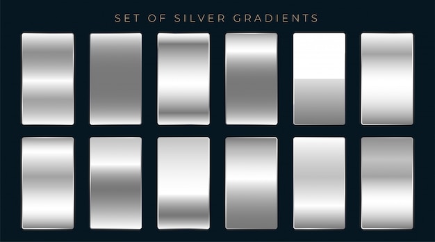 Ensemble de gradients d&#39;argent ou de platine