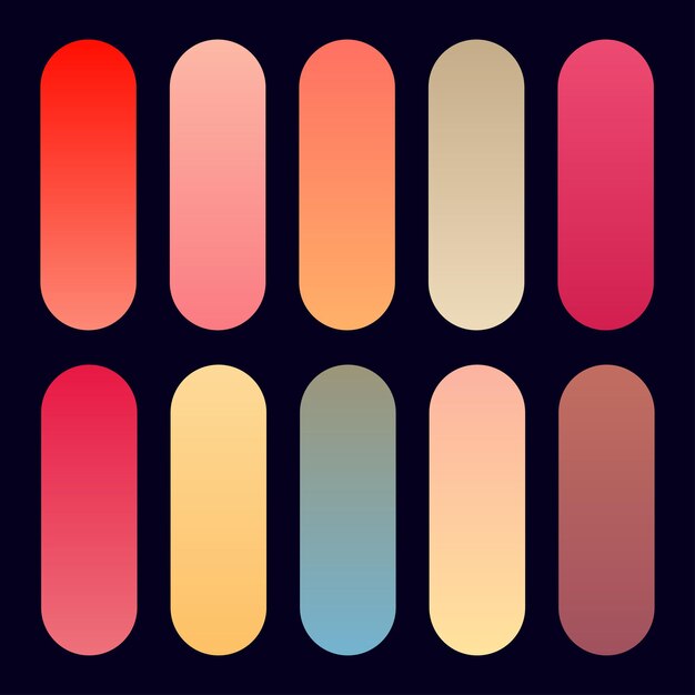 Ensemble de gradients multicolores