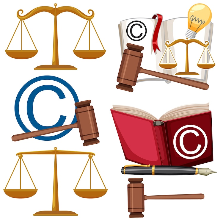 Vecteur gratuit ensemble d'icônes de justice