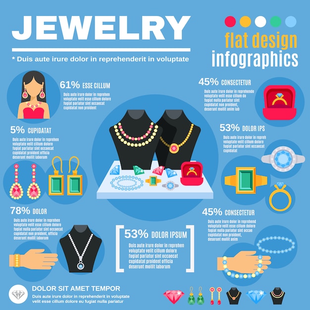 Ensemble D'infographie De Bijoux