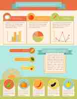 Vecteur gratuit ensemble infographique de légumes