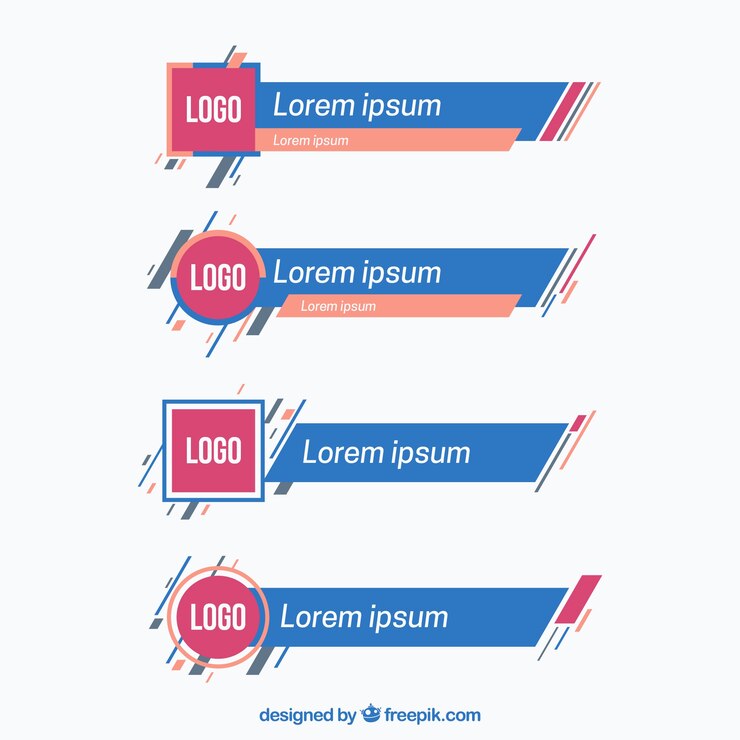 Vecteur gratuit ensemble de jupes avec logo