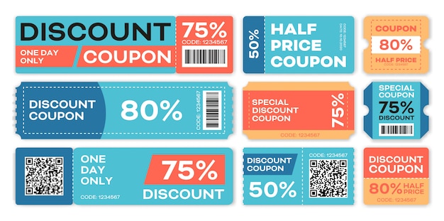 Ensemble de modèles de coupons promotionnels