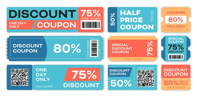 Ensemble de modèles de coupons promotionnels