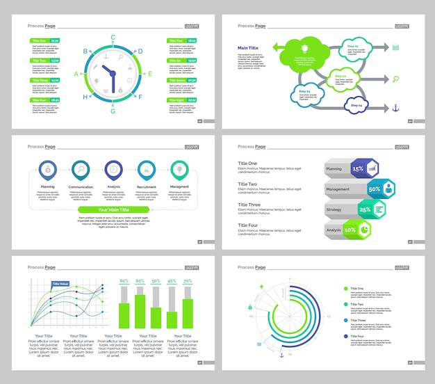 Ensemble De Modèles De Diapositives Six Statistics