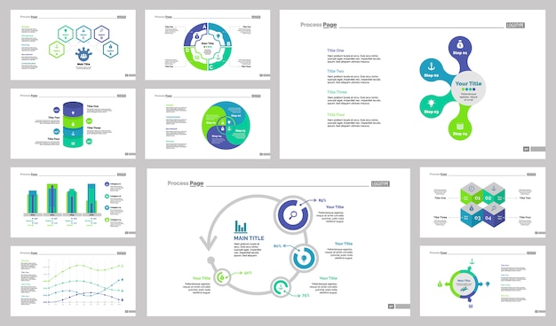 Ensemble De Modèles De Dix Mises En Page Marketing