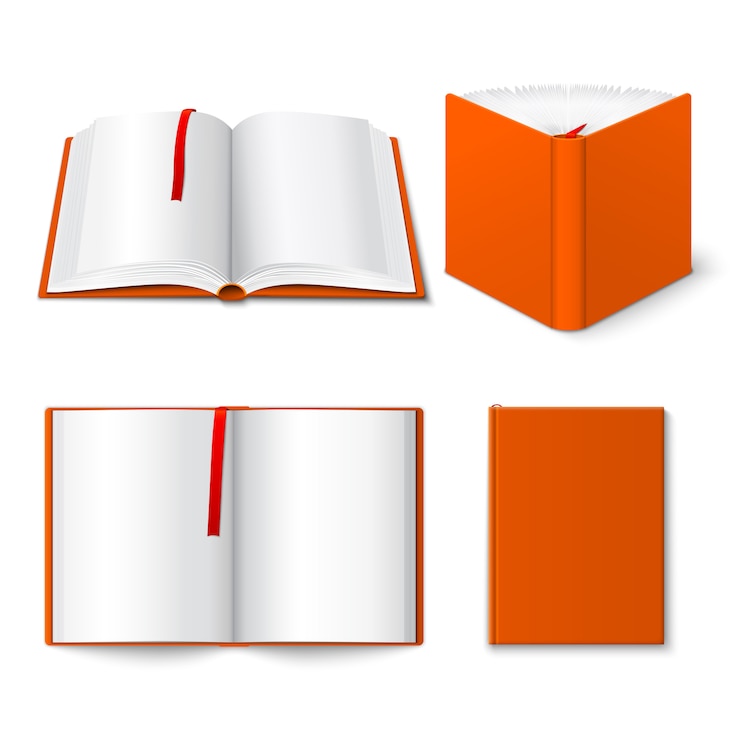 Vecteur gratuit ensemble de modèles de livre ouvert