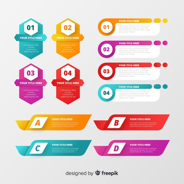 Ensemble Moderne D'éléments Infographiques