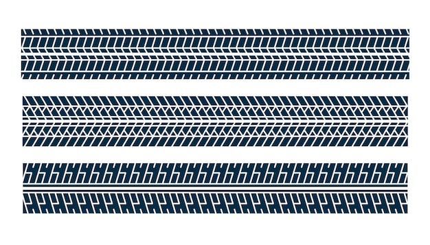 Ensemble de motif de marque d'impression de piste de pneu
