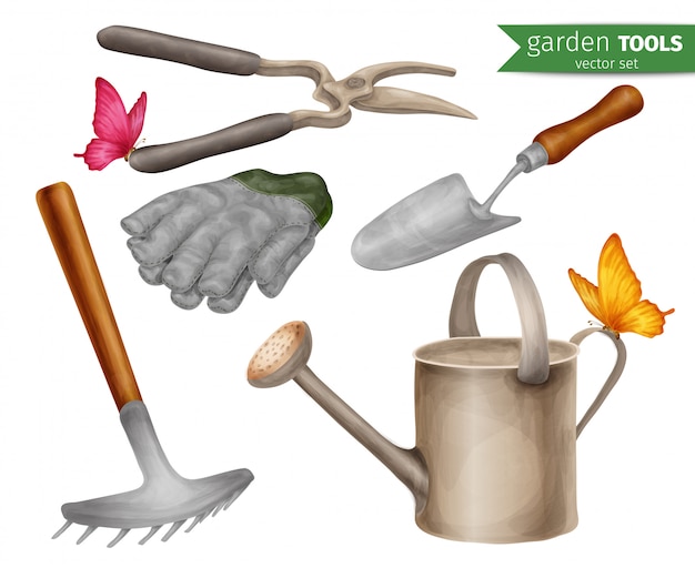 Ensemble d&#39;outils de jardin