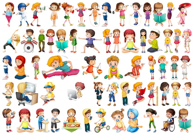 Ensemble de personnes différentes
