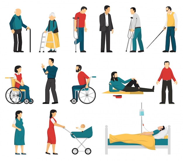 Ensemble de personnes handicapées
