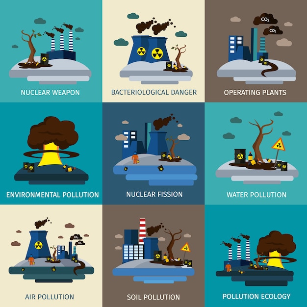 Ensemble De Pollution Environnementale